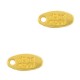 DQ Metall Anhänger tag "Handmade" 11x5mm Gold